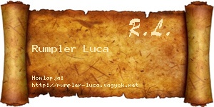 Rumpler Luca névjegykártya
